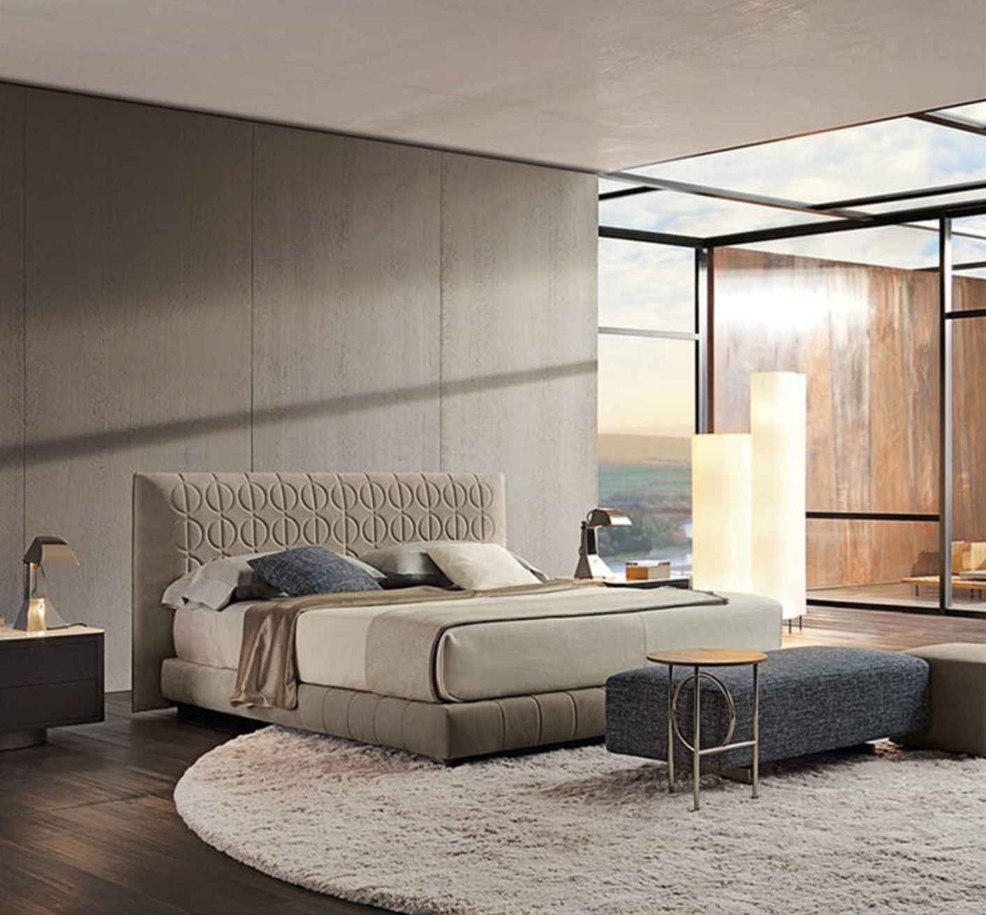 Modern and comfortable style leather solid wood bed frame soft and comfortable bed